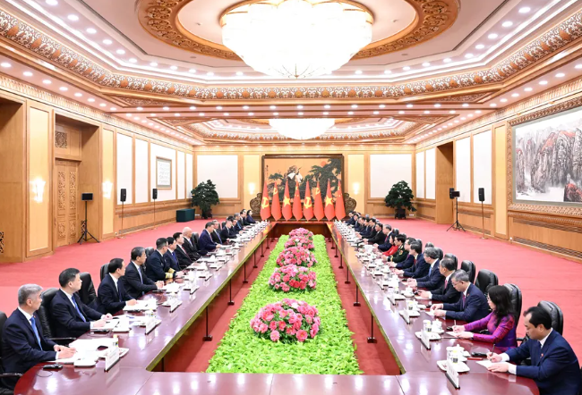 习近平同越共中央总书记、国家主席苏林举行会谈