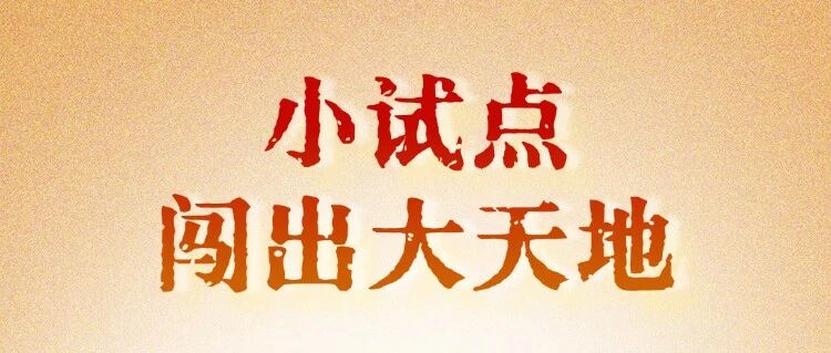 人民之心丨小试点闯出大天地