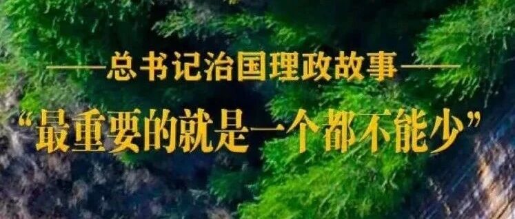 总书记治国理政故事丨“最重要的就是一个都不能少”