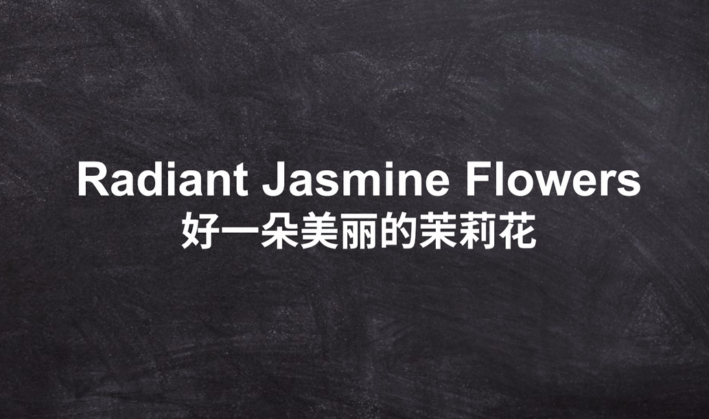 好一朵美丽的茉莉花